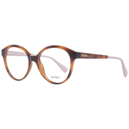 Eyeglasses Frames by Max & Co for women in stretch cotton brown showcases a refined full-frame frame design with a refined brown coloured frame finish for a refined and sophisticated look.