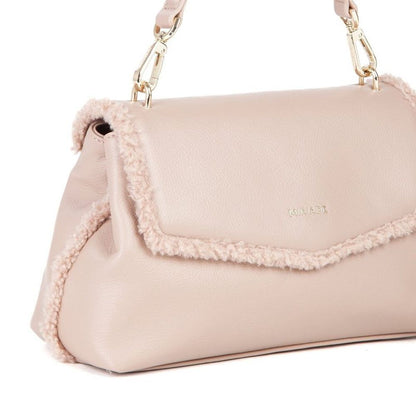MIRIADE Polyester & Polyurethane Shoulder Bag - Beige