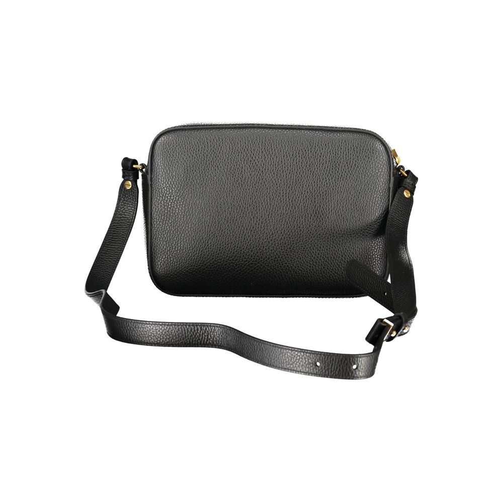 Handbag by Coccinelle for women in leather black, signature & print features a ornamental silhouette, showcasing a secure zipper, ample external-pockets & internal-pockets, and ornamental shoulder-strap & adjustable-strap for a sophisticated look.