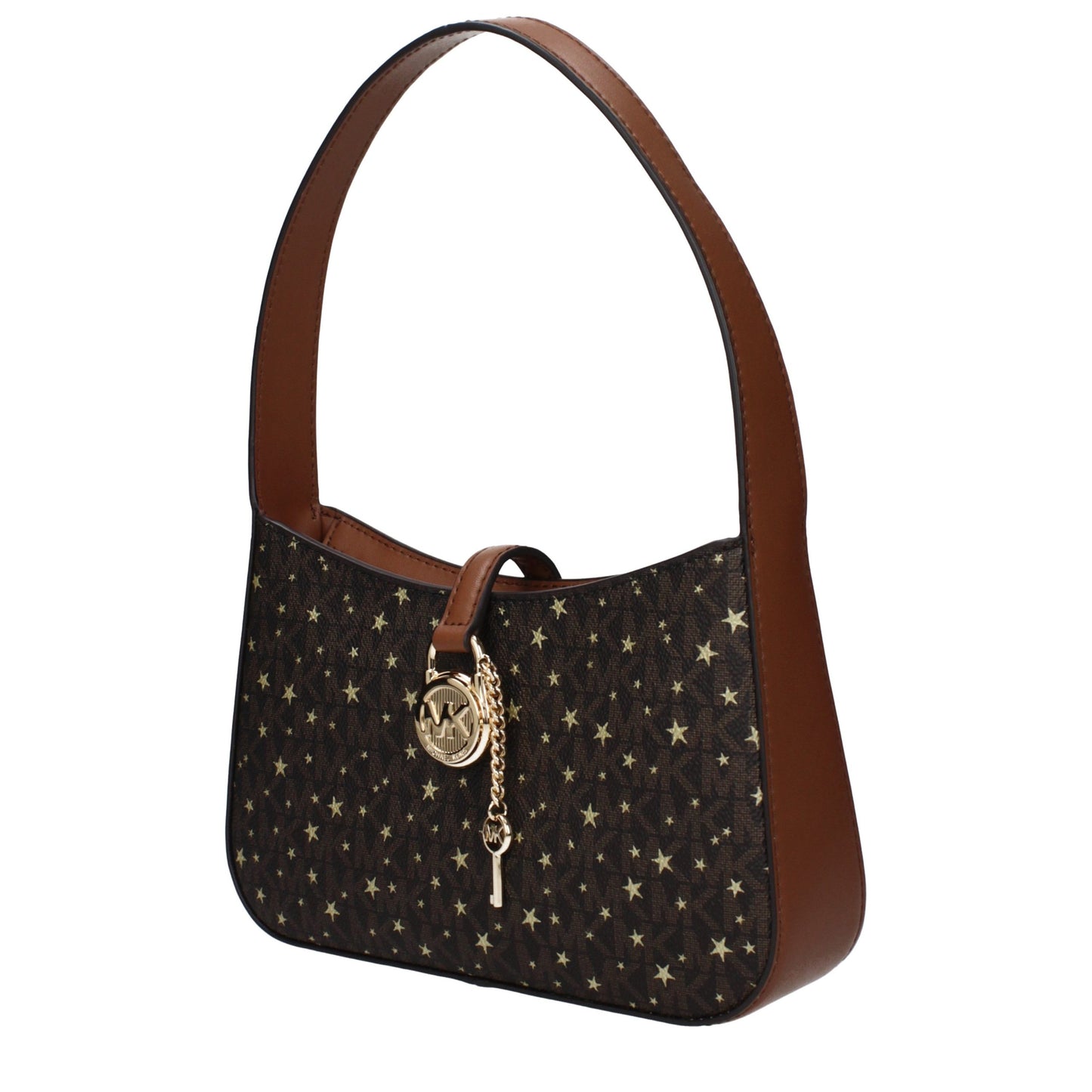 Handbag by Michael Kors for women in fabric brown features a signature silhouette, showcasing a secure and signature with versatile for a sophisticated look.