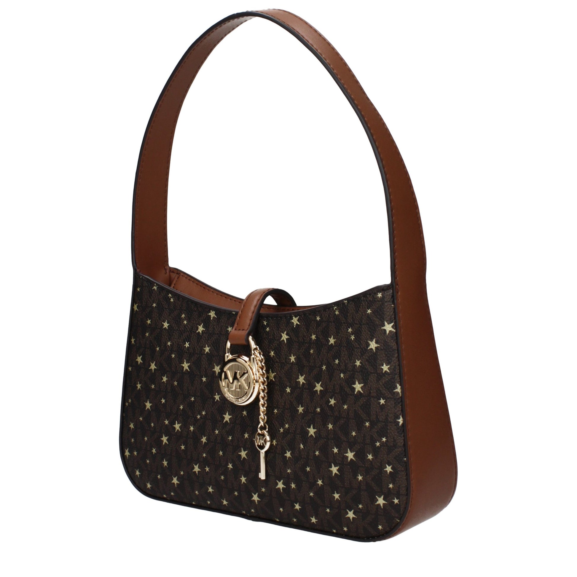 Handbag by Michael Kors for women in fabric brown features a signature silhouette, showcasing a secure and signature with versatile for a sophisticated look.