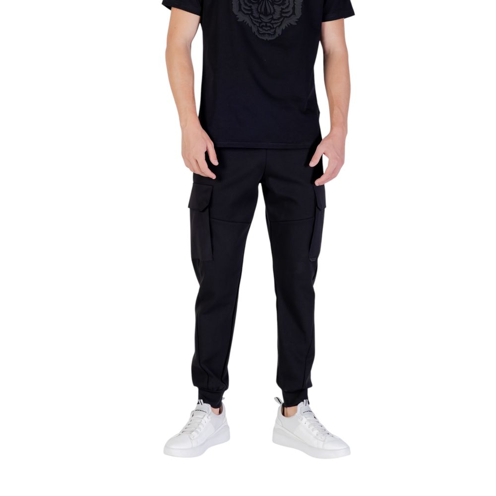 Activewear Jogger Pants by Antony Morato for men in cotton polyester black features a athletic regular-fit with a and long, showcasing athletic for a sophisticated performance look.