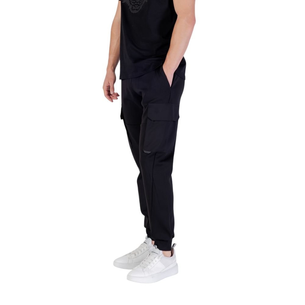 Activewear Jogger Pants by Antony Morato for men in cotton polyester black features an dynamic regular-fit with long, , and functional for an dynamic silhouette.
