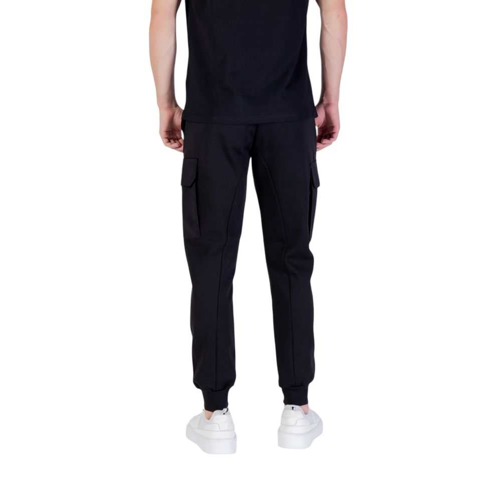 Activewear Jogger Pants by Antony Morato for men in cotton polyester black features a versatile silhouette, integrating performance with a versatile regular-fit, long, and comfortable .