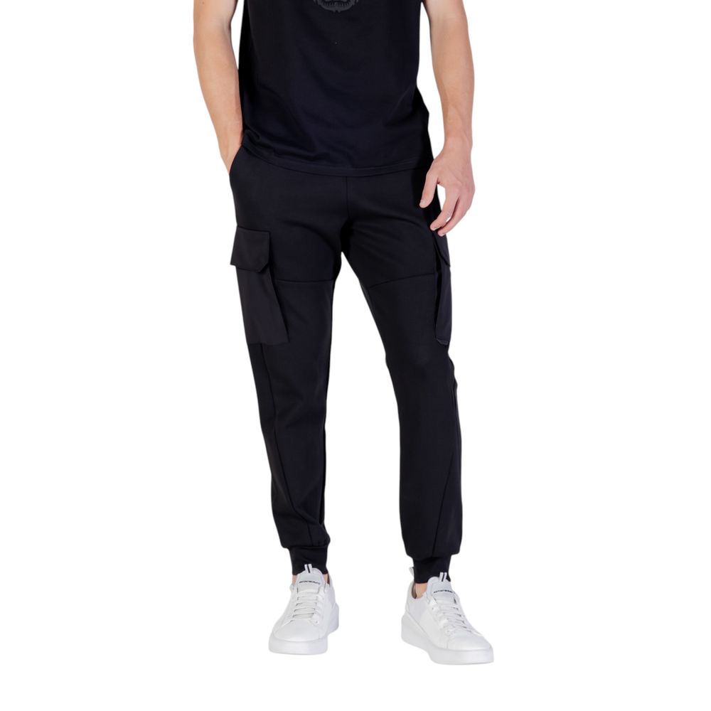 Activewear Jogger Pants by Antony Morato for men in cotton polyester black features a athletic regular-fit with a and long, showcasing athletic for a sophisticated performance look.