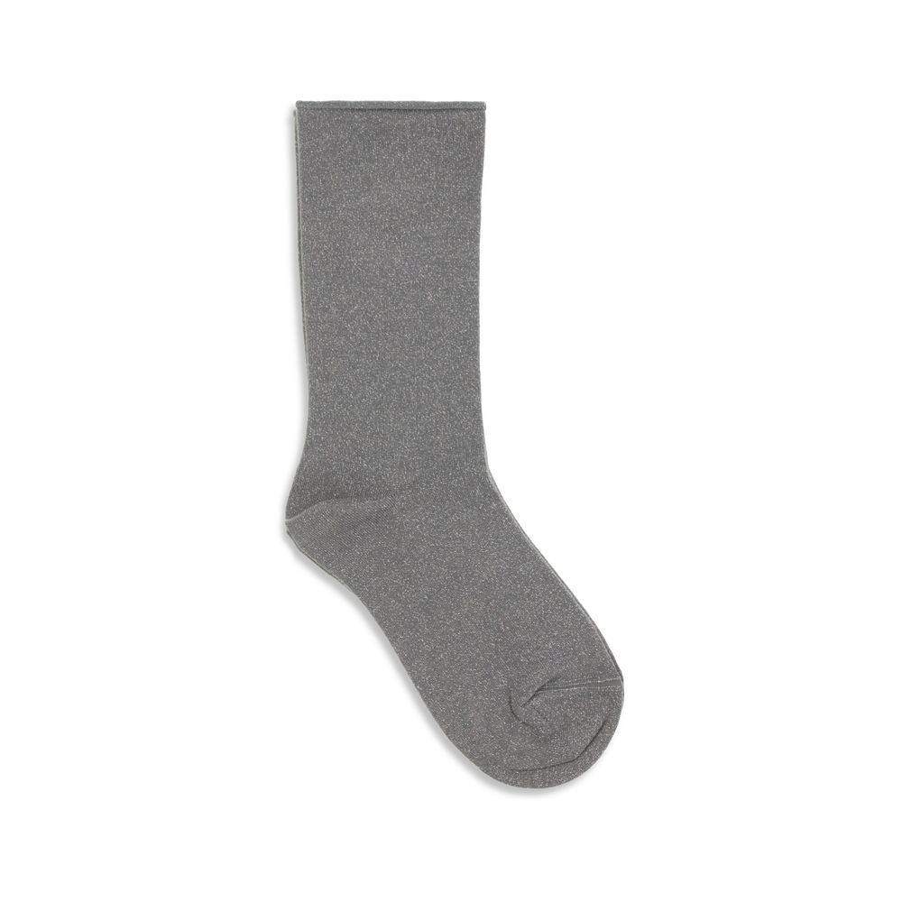 Socks by Brunello Cucinelli for women in cashmere silk & polyamide gray features a nuanced silhouette, showcasing the nuanced Women's Cashmere Silk & Polyamide Socks design with a refined, premium finish.