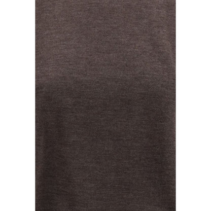 Activewear T-Shirt by Loulou De Saison for women in cashmere brown features a dynamic silhouette with and crew neckline enhanced by functional .