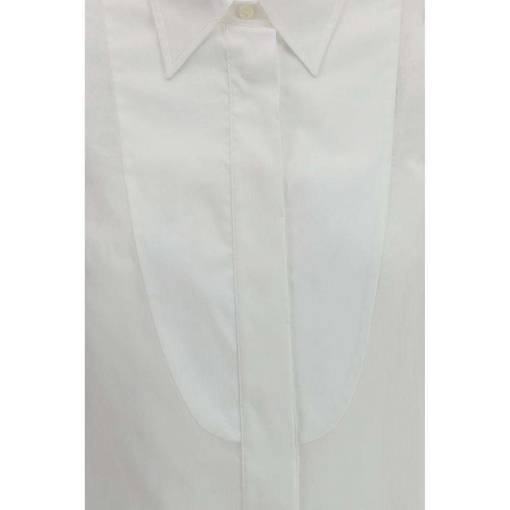 Blouse by Brunello Cucinelli for women in cotton white, featuring a nuanced and nuanced for a sophisticated finish.