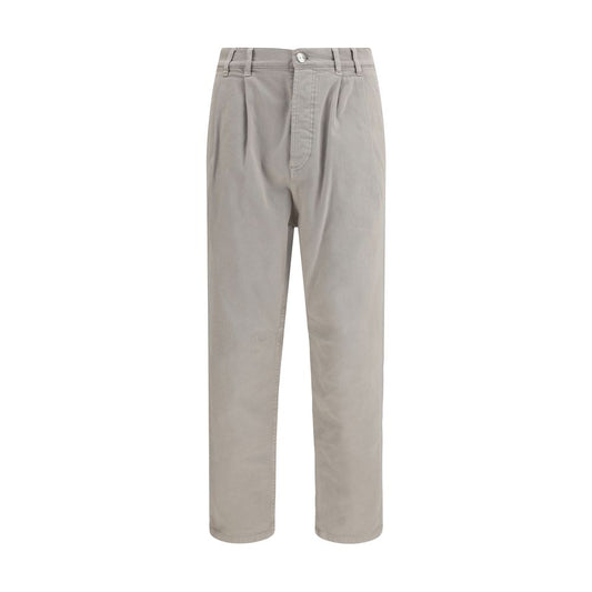 Casual Pants by Brunello Cucinelli for men in stretch denim cotton brown presents a refined pantology silhouette, artfully defined by a refined pantology , long, and a sophisticated .