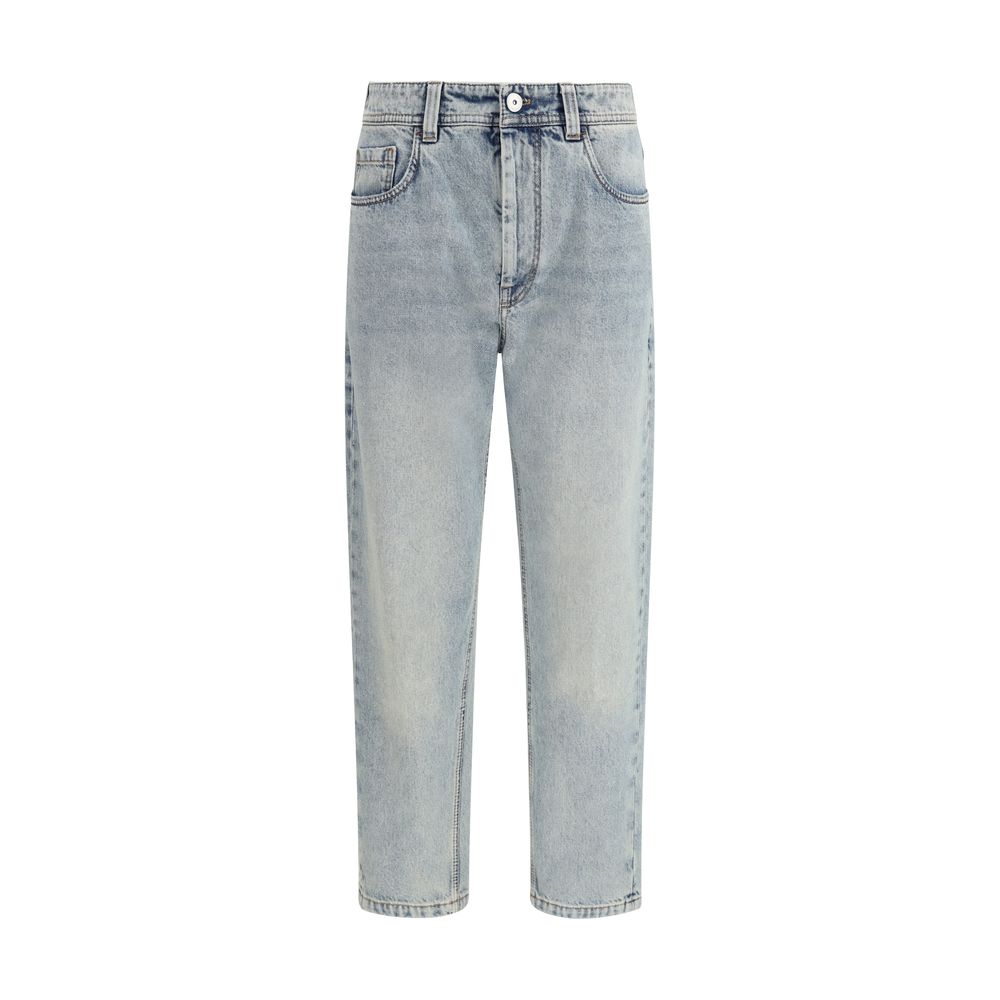Jeans by Brunello Cucinelli for women in denim cotton blue features a refined silhouette with a refined straight-leg & regular-fit, defined by a and a refined long for a refined finish.