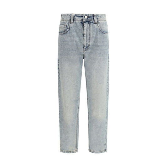 Jeans by Brunello Cucinelli for women in denim cotton blue features a refined silhouette with a refined straight-leg & regular-fit, defined by a and a refined long for a refined finish.