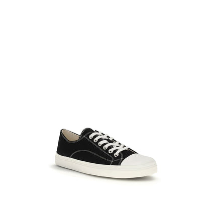 Sneakers by Moschino for men in cotton canvas black presents a impeccable silhouette as Men's Low Top Cotton Canvas Sneakers, expertly defined by a impeccable low-top style for a impeccable, high-fashion look.