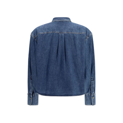 Shirt by Brunello Cucinelli for women in denim cotton blue presents a discerning silhouette, showcasing a sophisticated and for a truly discerning finish.