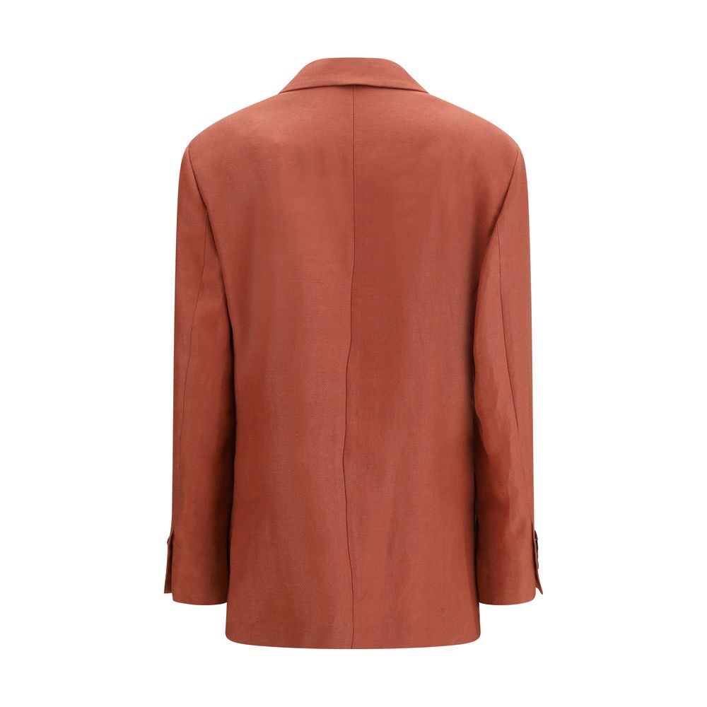 This Blazer by Brunello Cucinelli for women in linen multicolor & natural presents a tailored silhouette, meticulously tailored with a tailored and distinctive for a tailored finish.