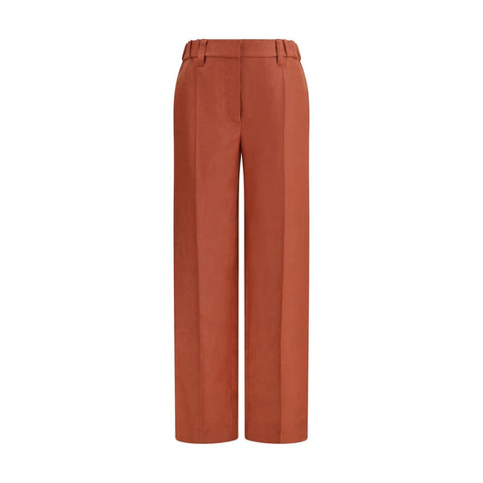 Casual Pants by Brunello Cucinelli for women in linen multicolor & natural features an sophisticated and relaxed-fit, regular-fit & wide with a precise long, creating a sophisticated and sophisticated silhouette.