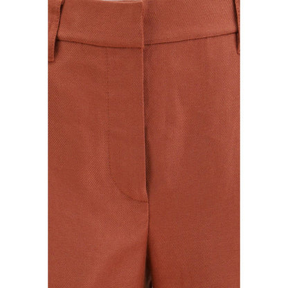 Casual Pants by Brunello Cucinelli for women in linen multicolor & natural features a refined silhouette with a refined relaxed-fit, regular-fit & wide, defined by a and a refined long for a refined finish.