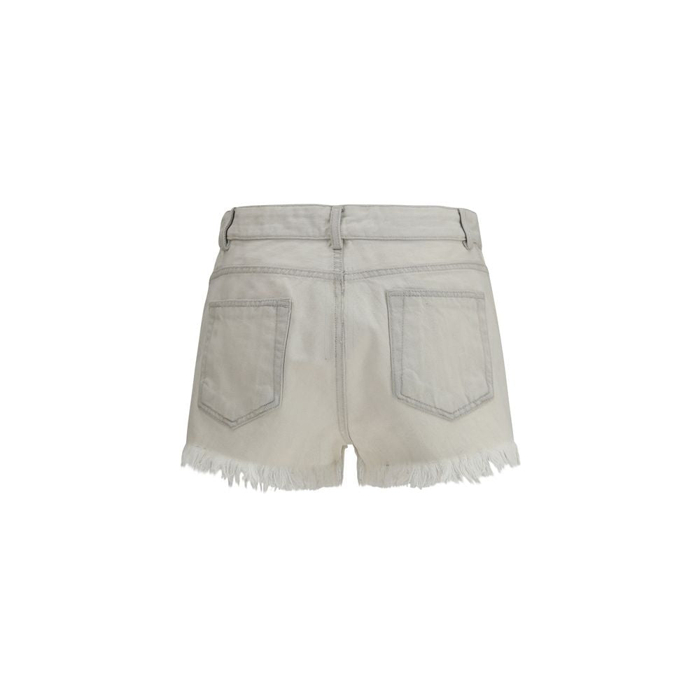 Denim Shorts by Rick Owens for women in denim cotton beige features an stylish straight & regular-fit with a short and mid rise, showcasing an stylish silhouette for a premium, high-fashion look.