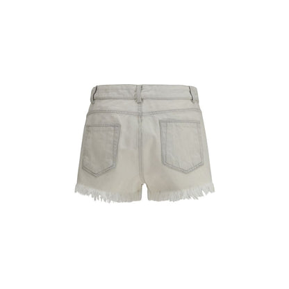 Denim Shorts by Rick Owens for women in denim cotton beige features an stylish straight & regular-fit with a short and mid rise, showcasing an stylish silhouette for a premium, high-fashion look.