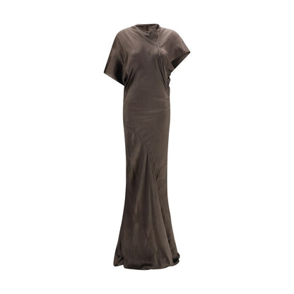 Dress by Rick Owens for women in cupro satin brown & copper features an cute silhouette, detailed with a and that elegantly flows into a cute long.