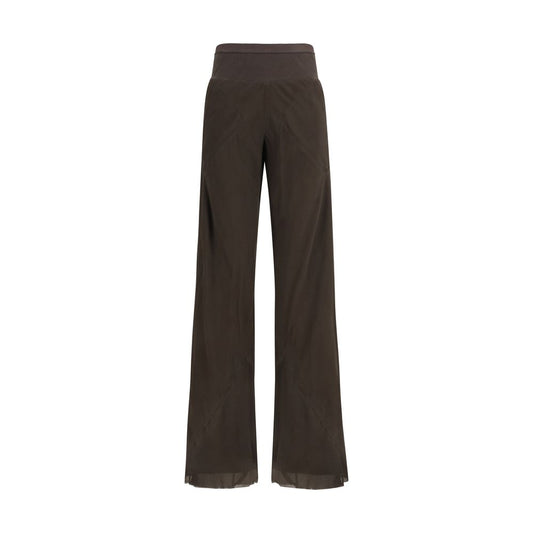 Casual Pants by Rick Owens for women in cupro silk satin brown & peach features an sophisticated and regular-fit with a precise long, creating a sophisticated and sophisticated silhouette.