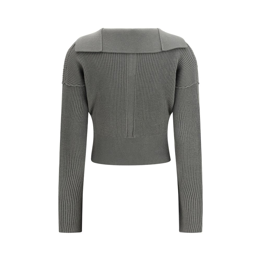 Sweatshirt by Rick Owens for women in virgin wool bicolour features a unrivaled silhouette with a refined v-neck neckline and unrivaled detailing for a sophisticated look.