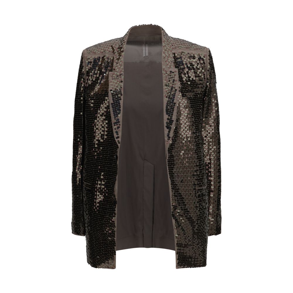 Jacket by Rick Owens for women in cotton multicolor showcases a contemporary silhouette, detailed with a contemporary and premium pockets for a sophisticated finish.