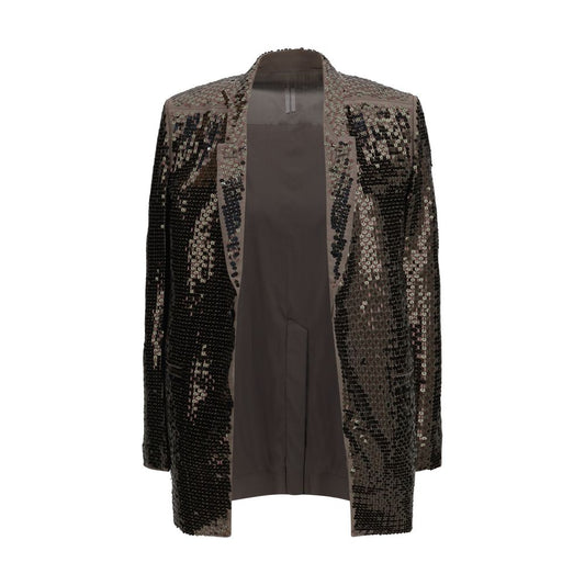 Jacket by Rick Owens for women in cotton multicolor showcases a contemporary silhouette, detailed with a contemporary and premium pockets for a sophisticated finish.