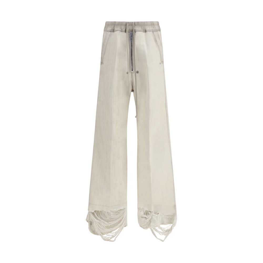 Casual Pants by Rick Owens for men in denim cotton white & signature features an sophisticated and regular-fit & wide with a precise long, creating a sophisticated and sophisticated silhouette.