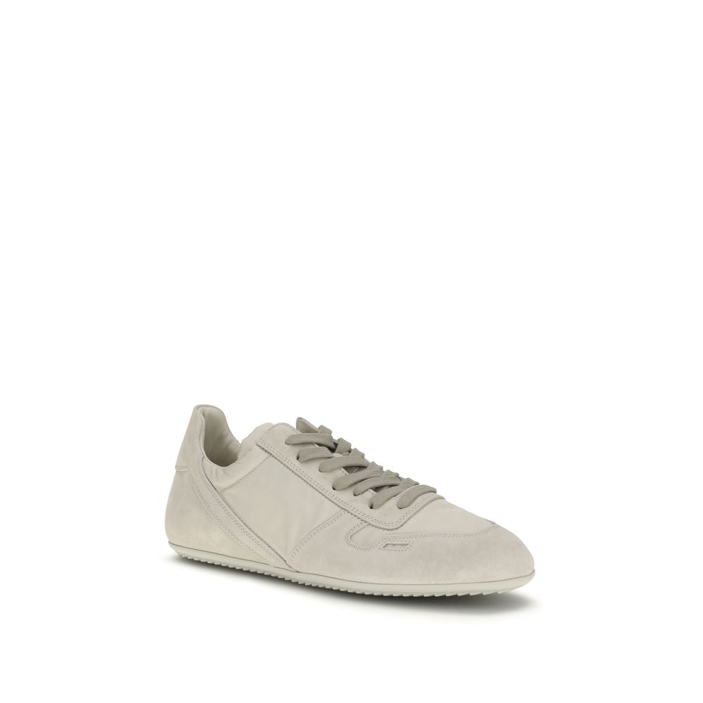 Rick Owens Play Men's Low Top Bos Taurus Suede Calf Leather Sneakers - Gray