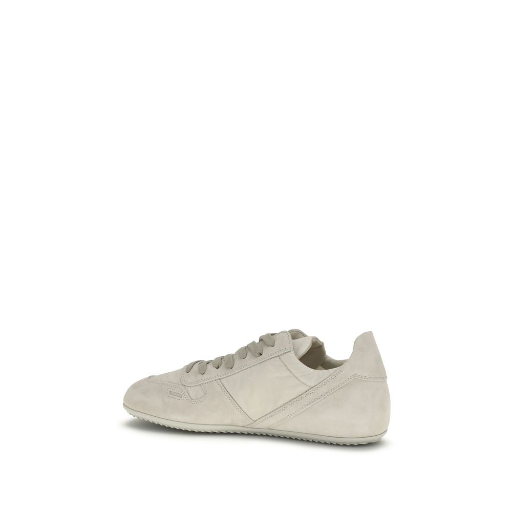 Rick Owens Play Men's Low Top Bos Taurus Suede Calf Leather Sneakers - Gray