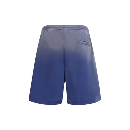 Cargo Shorts by Moschino for men in cotton gradient, blue & signature features a utilitarian chic silhouette, meticulously detailed with a utilitarian chic relaxed-fit & regular-fit, short, and for a premium, utilitarian look.