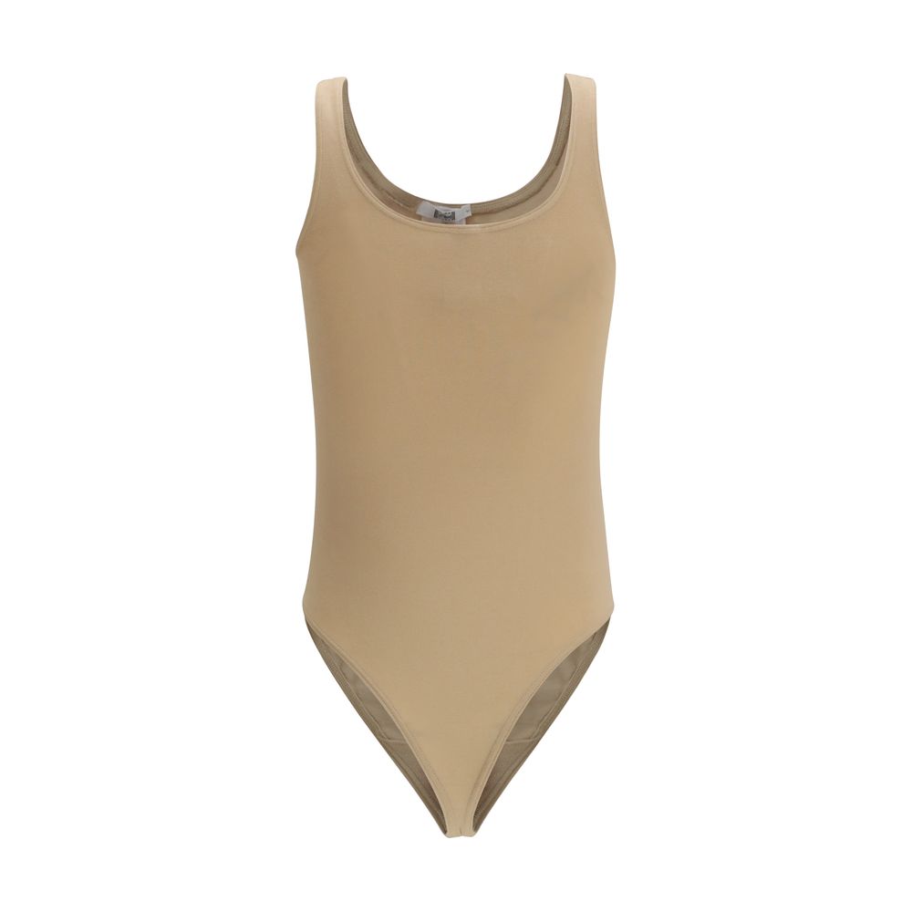 Bodysuit by Wolford for women in stretch polyamide cotton beige features an provocative silhouette, showcasing a sophisticated and provocative for a refined, provocative look.