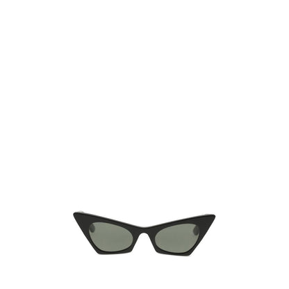 Sunglasses by Alexander McQueen for women in wool polyamide tweed and black, brown & havana featuring an stylish cat-eye frame design with a sophisticated black coloured frame finish and high-performance .