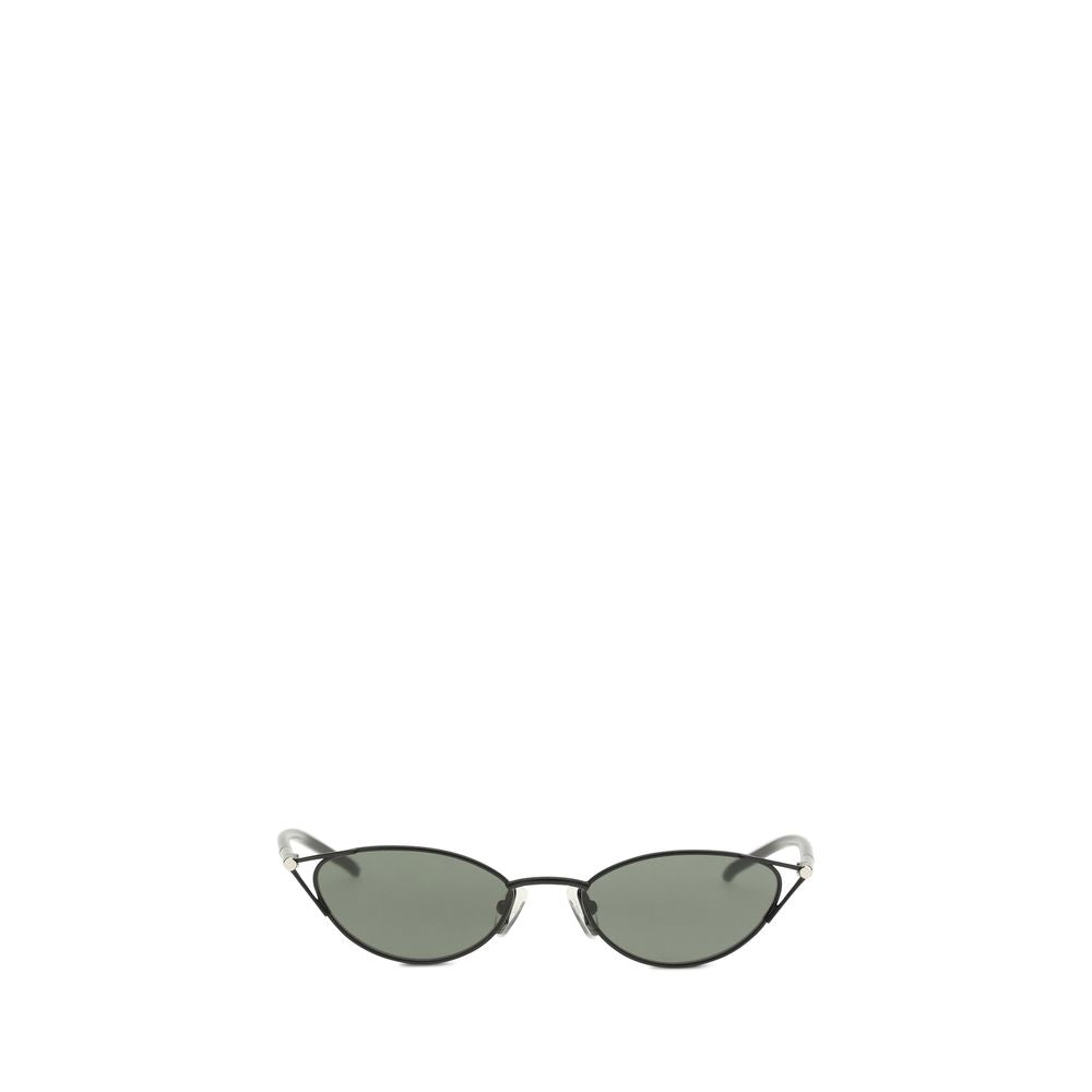 This Sunglasses by Alexander McQueen for women in wool polyamide tweed black presents a sumptuous silhouette, showcasing a sumptuous cat-eye frame design in black coloured frame and high-performance .