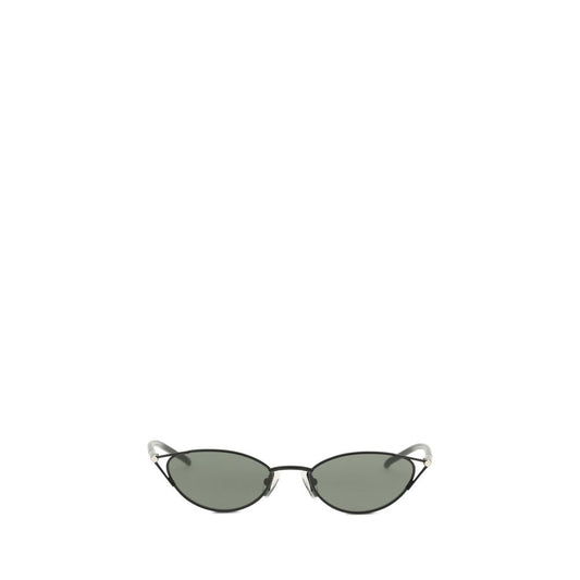 This Sunglasses by Alexander McQueen for women in wool polyamide tweed black presents a sumptuous silhouette, showcasing a sumptuous cat-eye frame design in black coloured frame and high-performance .