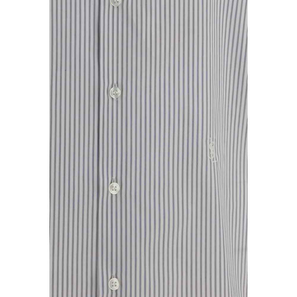 Shirt by Saint Laurent for men in cotton multicolor, patterned & striped showcases a sleek silhouette, elegantly detailed with a sleek and for a sleek finish.