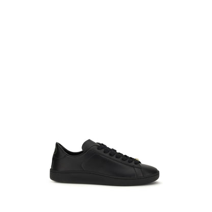 Valentino Garavani V Logo Men's Fashion Bos Taurus Calfskin Leather Sneakers - Black Signature
