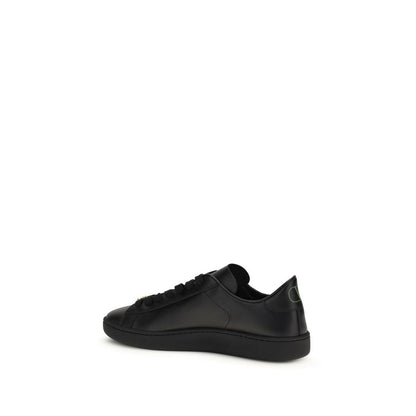 Valentino Garavani V Logo Men's Fashion Bos Taurus Calfskin Leather Sneakers - Black Signature