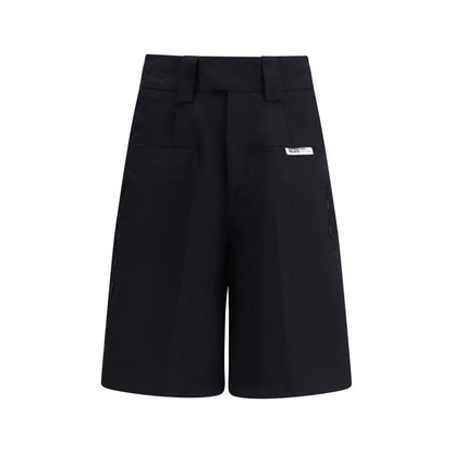 Bermuda Shorts by GCDS for men in cotton black & natural features a eye catching regular-fit and short with a eye catching .