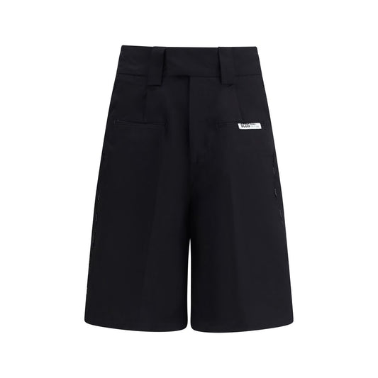 Bermuda Shorts by GCDS for men in cotton black & natural features a eye catching regular-fit and short with a eye catching .