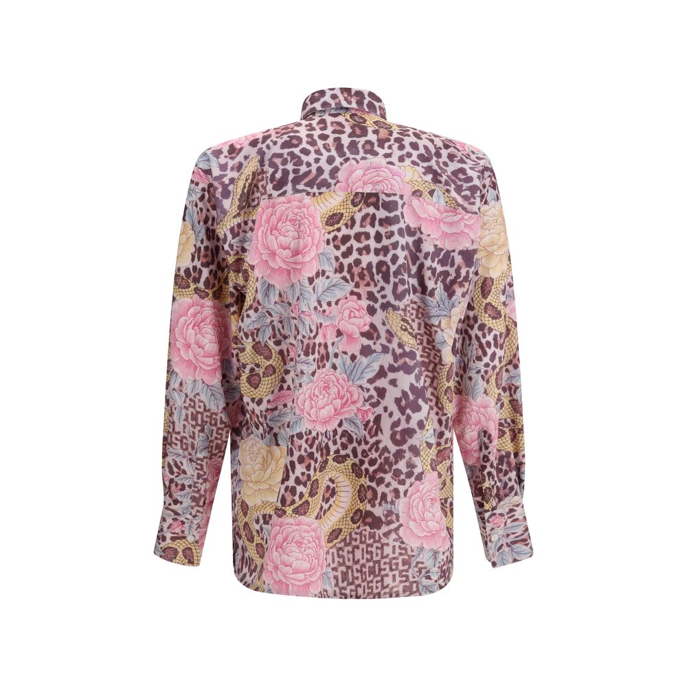 Shirt by GCDS for men in stretch polyester multicolor, patterned & print features an polished silhouette, showcasing a sophisticated and detail for a truly polished finish.
