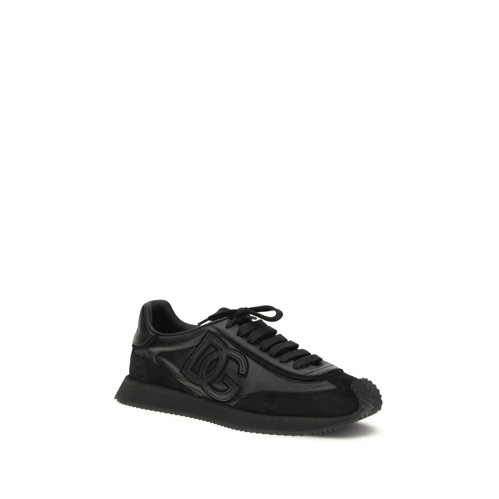 Dolce & Gabbana Men's Athletic TU & Bos Taurus Calf Leather Sneakers - Black