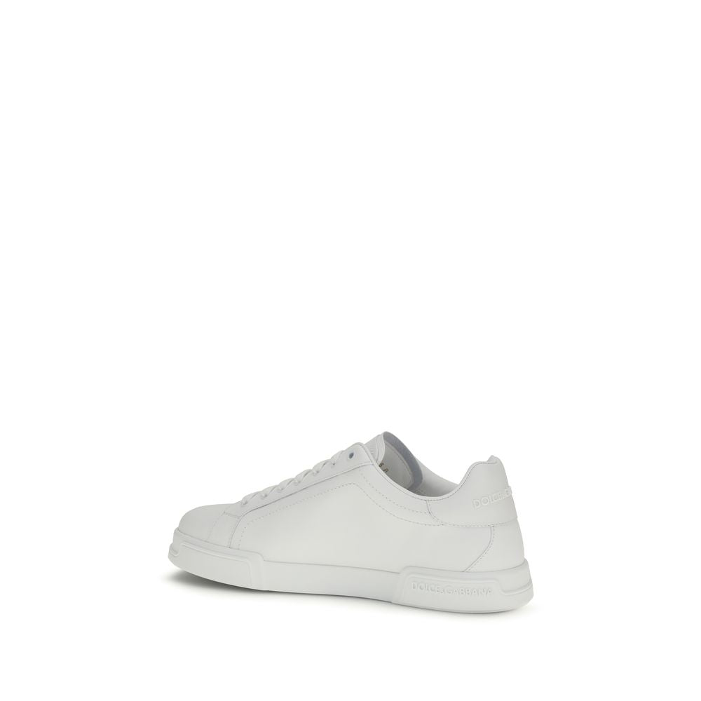 Sneakers by Dolce & Gabbana for men in bos taurus calf leather white presents a on trend silhouette from the Men's Low Top Bos Taurus Calf Leather Sneakers collection, showcasing a on trend low-top style for an elevated aesthetic.