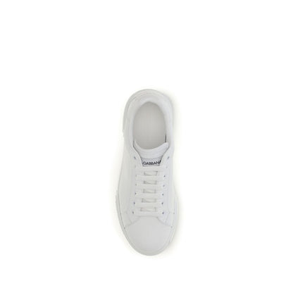 Sneakers by Dolce & Gabbana for men in bos taurus calf leather white features a chic design, perfectly showcasing the chic low-top style of this Men's Low Top Bos Taurus Calf Leather Sneakers.