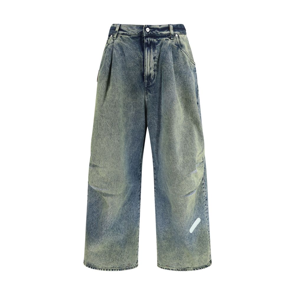 Jeans by PDF Channel for men in denim cotton blue features an refined tailoring silhouette, showcasing a premium relaxed-fit & regular-fit with a and long cut for a refined tailoring look.