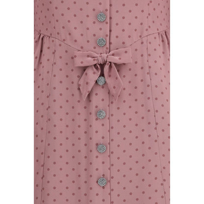 Dress by Alessandra Rich for women in silk multicolor, patterned & print features an cute silhouette, detailed with a and that elegantly flows into a cute midi.