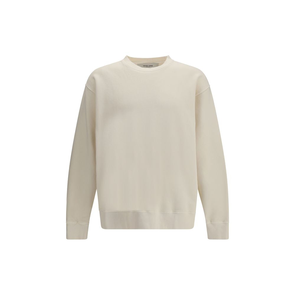 Sweatshirt by Golden Goose for men in cotton beige, gold, white & signature features an magnificent silhouette, showcasing a sophisticated and long-sleeve detail for a truly magnificent finish.