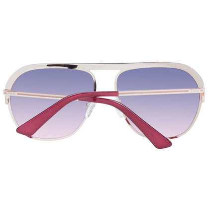 Sunglasses by Guess for unisex in metal rose-gold features an lustrous aviator full-rim frame design with rose-gold coloured frame detailing and gradient category-2-medium-tint lens for a lustrous aesthetic.