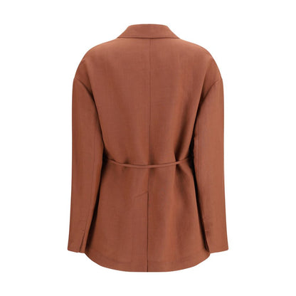 Blazer by Brunello Cucinelli for women in viscose linen twill horn, multicolor & natural features an stylish silhouette, showcasing a sophisticated and stylish for a truly stylish finish.