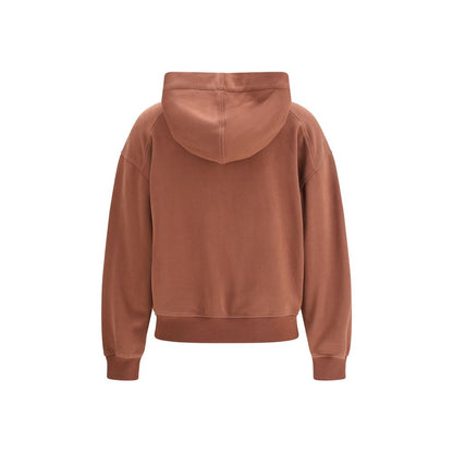 Sweatshirt Hoodie by Brunello Cucinelli for women in cotton brown & signature showcases a city-ready silhouette, artfully detailed with a signature hooded neckline and for a city-ready finish.